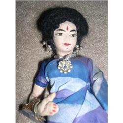 India cloth woman on red base #1488138