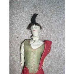 Cloth doll  formed nose and stitched features #1488194