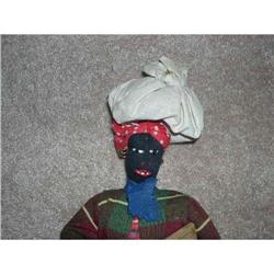 Black Cloth Doll W/ Wash Board #1488227