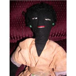 12"  black Doll 1930's Tightly Stuffed Stitched#1488242