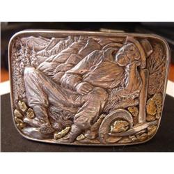 STERLING SILVER & GOLD NUGGET BUCKLE #1488277