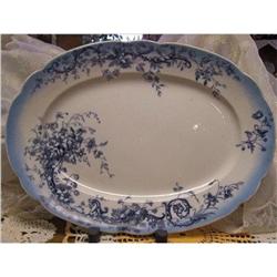 S. Hancock & Son Blue & White Meat Platter  #1488296