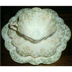 Wileman (Shelley) Empire Ivy Pattern Tea Trio #1488304