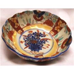 Arita Imari Meiji Garden Bouquet Paneled Bowl #1488307