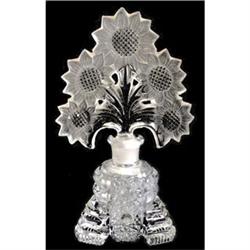 Sunflower Pressed Glass 8in. Perfume Bottle #1488338