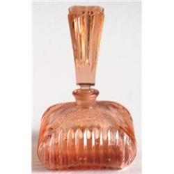 Czech Elegant Pink Deco Glass Perfume Bottle #1488340