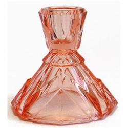 Pink Depression Glass Art Deco Candlesticks (2)#1488352