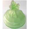 Image 1 : MINSTREL Green Satin Glass Art Deco Powder Jar #1488391