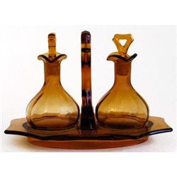 Cambridge Glass Oil & Vinegar Cruet Set  #1488397