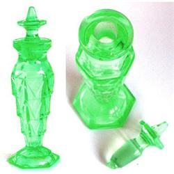 Tiffin Green Glass Chipperfield Perfume Bottle #1488445