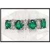 Image 1 : 18K WHITE GOLD EMERALD DIAMOND RING(price was #1510999