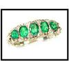 Image 1 : Old English Style Emerald Diamond Ring(price #1511005