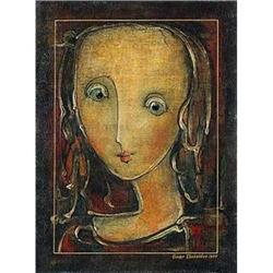 "Astonishment" Rare oil by Omar Chkhaidze #1511150