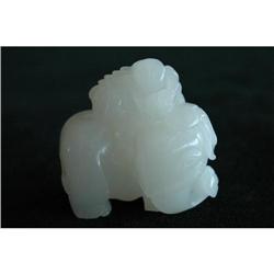 Nice Carved White Jade of The Kid on the #1511174