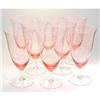 Image 1 : Pink & Clear Depression Glass Iced Tea Goblets #1511339