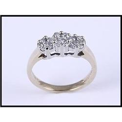 Excellent 14K Yellow & White Gold Diamond Ring #1511398