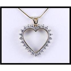 Superb 14K Yellow Gold Heart Shaped Diamond #1511403
