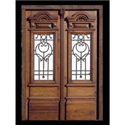 Salvage door with wrought iron full restore #1511540