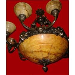 Ten tulips alabaster stone chandelier #1511573