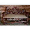 Image 1 : ANTIQUE RUSTIC RENAISSANCE BLACK FOREST BENCH #1511737