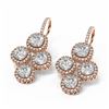 Image 3 : 4.43 ctw Cushion Diamond Earrings 18K Rose Gold - REF-573M5G