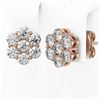 Image 3 : 1 ctw Diamond Designer Earrings 18K Rose Gold - REF-68W2H