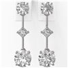 Image 2 : 2.32 ctw Diamond Designer Earrings 18K White Gold - REF-312X8A