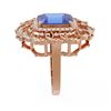 Image 2 : 5.5 ctw Tanzanite & Diamond Ring 18K Rose Gold - REF-325M5G