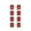 Image 1 : 12.41 ctw Tourmaline & Diamond Micro Pave Halo Earrings 10k Yellow Gold - REF-436A4N