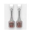 Image 1 : 11.01 ctw Morganite & Diamond Earrings 18K White Gold - REF-507F3M