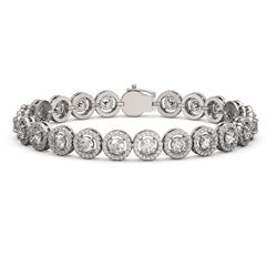 10.39 ctw Diamond Micro Pave Bracelet 18K White Gold - REF-787R8K