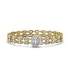 Image 1 : 13.04 ctw Emerald Cut & Oval Diamond Bracelet 18K Yellow Gold - REF-1261N9F