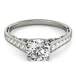 0.85 ctw Certified VS/SI Diamond Ring 18k White Gold - REF-94H3R