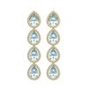Image 1 : 7.41 ctw Aquamarine & Diamond Micro Pave Halo Earrings 10k Yellow Gold - REF-169A6N