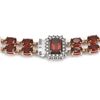 Image 3 : 31.95 ctw Garnet & Diamond Necklace 14K Rose Gold - REF-436W4H