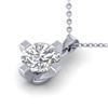 Image 2 : 1 ctw Certified VS/SI Diamond Solitaire Necklace 14k White Gold - REF-284W9H