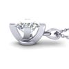 Image 3 : 1 ctw Certified VS/SI Diamond Solitaire Necklace 14k White Gold - REF-284W9H