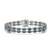Image 1 : 17.98 ctw London Topaz & Diamond Bracelet 14K White Gold - REF-248M2G
