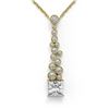 Image 1 : 1.2 ctw Princess Cut Diamond Designer Necklace 18K Yellow Gold - REF-181K8Y
