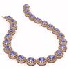Image 2 : 114.35 ctw Tanzanite & Diamond Victorian Necklace 14K Rose Gold - REF-3400A2N