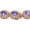 Image 3 : 114.35 ctw Tanzanite & Diamond Victorian Necklace 14K Rose Gold - REF-3400A2N