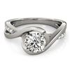 Image 1 : 0.9 ctw Certified VS/SI Diamond Ring 18k White Gold - REF-155N2F
