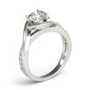 Image 3 : 0.9 ctw Certified VS/SI Diamond Ring 18k White Gold - REF-155N2F