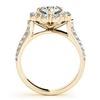 Image 2 : 2 ctw Certified VS/SI Diamond Halo Ring 18k Yellow Gold - REF-202R5K