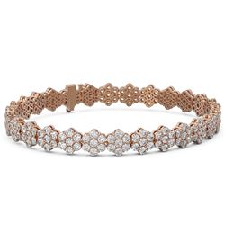 14 ctw Diamond Designer Bracelet 18K Rose Gold - REF-785K2Y