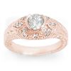 Image 1 : 0.75 ctw Certified VS/SI Diamond Ring 14k Rose Gold - REF-115W8H