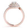 Image 2 : 1.86 ctw Certified VS/SI Diamond Halo Ring 18k Rose Gold - REF-308W9H