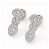 Image 1 : 2 ctw Oval & Marquise Cut Diamond Earrings 18K White Gold - REF-226G5W