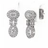 Image 3 : 2 ctw Oval & Marquise Cut Diamond Earrings 18K White Gold - REF-226G5W