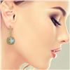 Image 3 : 10.5 ctw Aquamarine & Diamond Victorian Earrings 14K Yellow Gold - REF-293H3R